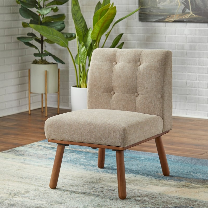 Simple Living Playmate Armless Accent Chair - Beige