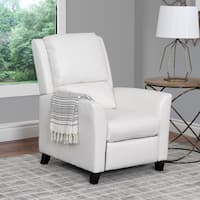 Featured image of post White Leather Recliner Armchair : Sit and experience the luxury of 100% top grain leather, the ease of a reclining back and adjustable headrest, and the.