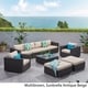 preview thumbnail 12 of 24, Santa Rosa Outdoor Wicker 9-Piece Sectional Sofa with Cushions