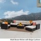 preview thumbnail 20 of 24, Santa Rosa Outdoor Wicker 9-Piece Sectional Sofa with Cushions multi-brown/beige