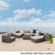 preview thumbnail 21 of 24, Santa Rosa Outdoor Wicker 9-Piece Sectional Sofa with Cushions Grey/Silver