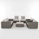 preview thumbnail 2 of 24, Santa Rosa Outdoor Wicker 9-Piece Sectional Sofa with Cushions