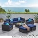 preview thumbnail 10 of 24, Santa Rosa Outdoor Wicker 9-Piece Sectional Sofa with Cushions