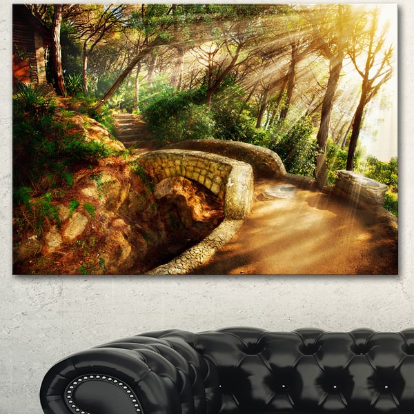 Designart - Parkland Trails Photography Canvas Art Print - Yellow - 40 in. Wide x 30 in. High