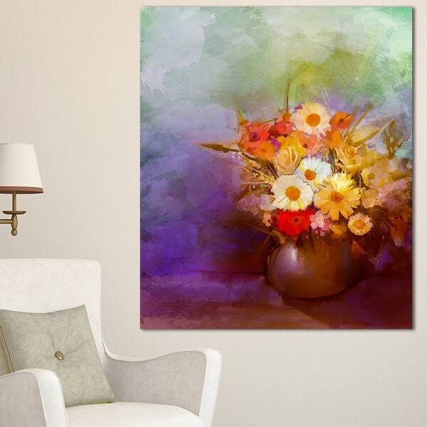 Shop Designart Bouquet Of Small Flowers Watercolor Large Floral