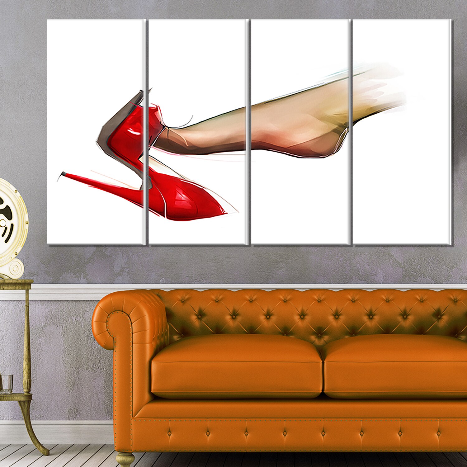 Pors Girl High Heels Drive Poster Print 24x36 Inches Wall Art Classic  Vintage