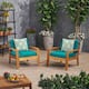Grenada Outdoor Wood Club Chair (Set of 2) by Christopher Knight Home