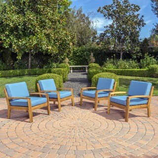 Grenada Acacia Wood Club Chairs (Set of 4) by Christopher Knight Home