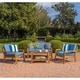 preview thumbnail 1 of 19, Grenada 4-pc. Outdoor Wood Chat Set by Christopher Knight Home