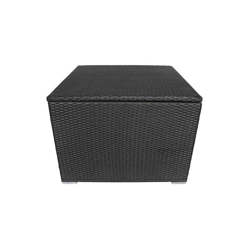 Santa Rosa Outdoor Wicker Storage Box by Christopher Knight Home - Grey