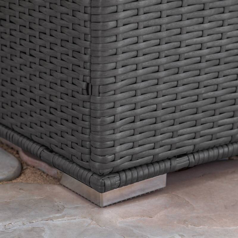 Santa Rosa Outdoor Wicker Storage Box by Christopher Knight Home