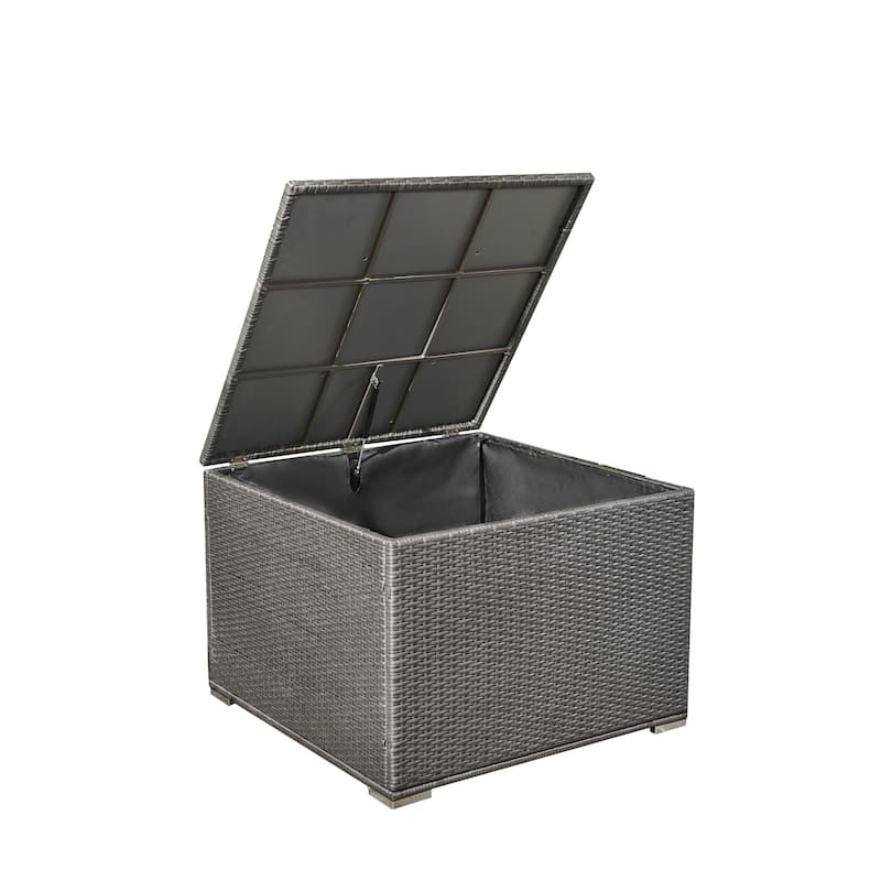 Santa Rosa Outdoor Wicker Storage Box by Christopher Knight Home