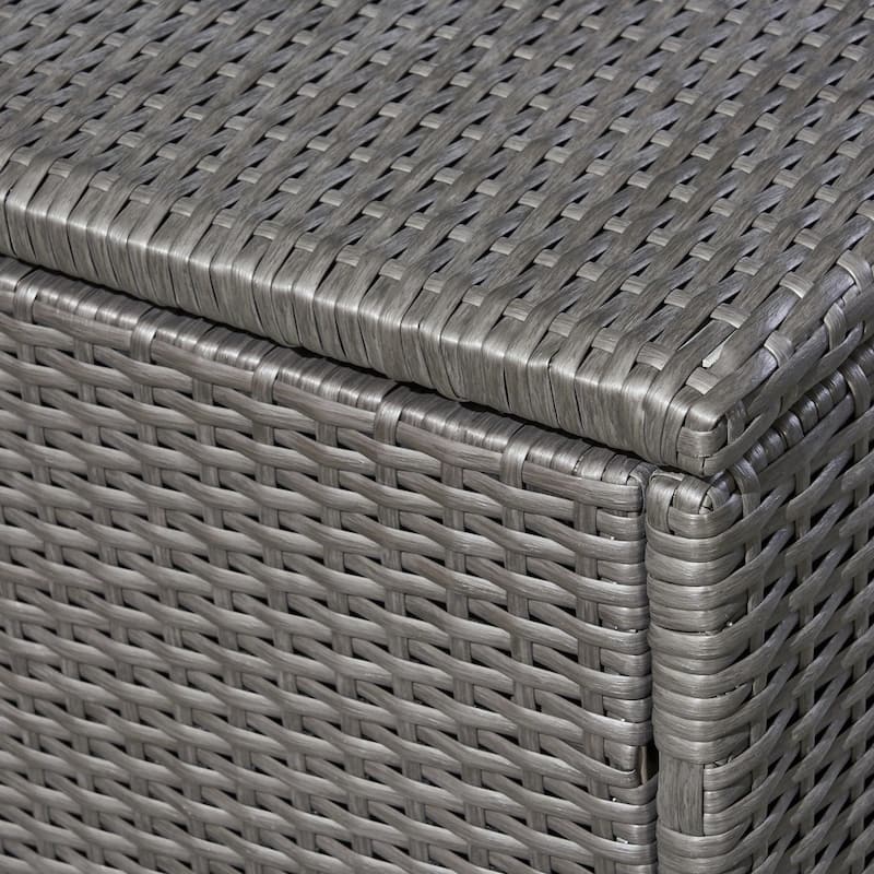Santa Rosa Outdoor Wicker Storage Box by Christopher Knight Home
