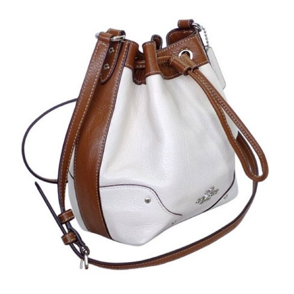 Shop Coach Spectator White Leather Drawstring Bucket Shoulder Bag - Free Shipping Today ...
