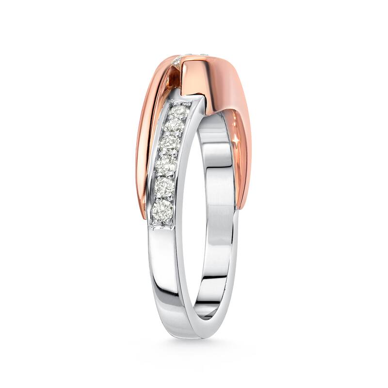 Auriya 1/2ctw Round 2-Stone Diamond Engagement Ring 14k Two-Tone Gold