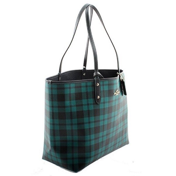 coach plaid tote