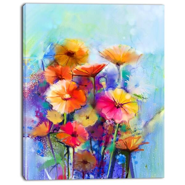 Shop Designart Abstract Floral Watercolor Painting Modern Floral