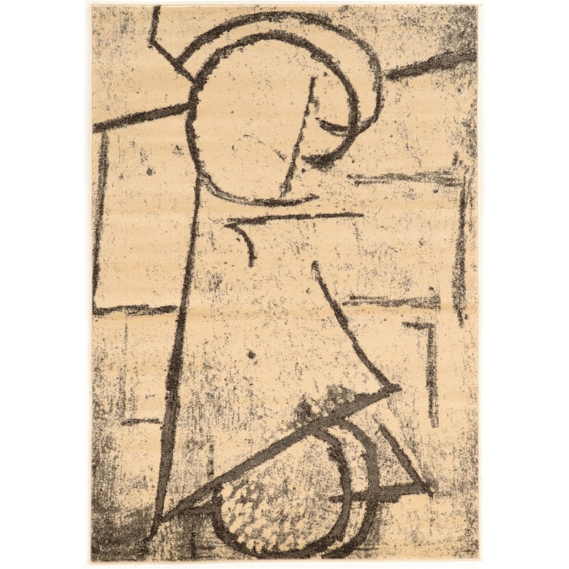 Masters Abstract Rug - 5' x 7'6" - Cream