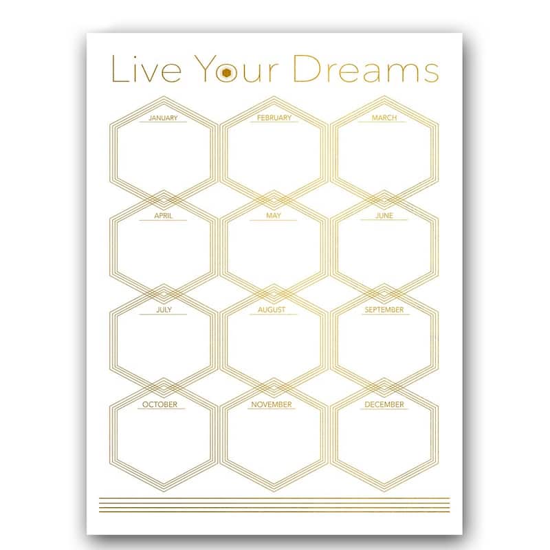 'Glam' Dry Erase Monthly Calendar on ArtPlexi