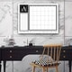 preview thumbnail 2 of 2, 'Monogram' Dry Erase Monthly Calendar on ArtPlexi (16" x 20")