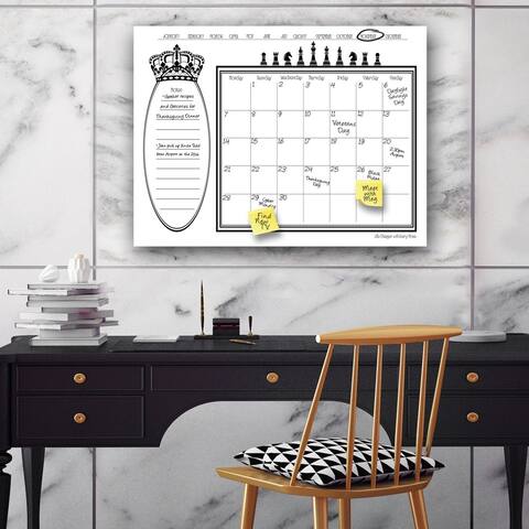 'Regal' Dry Erase Monthly Calendar on ArtPlexi