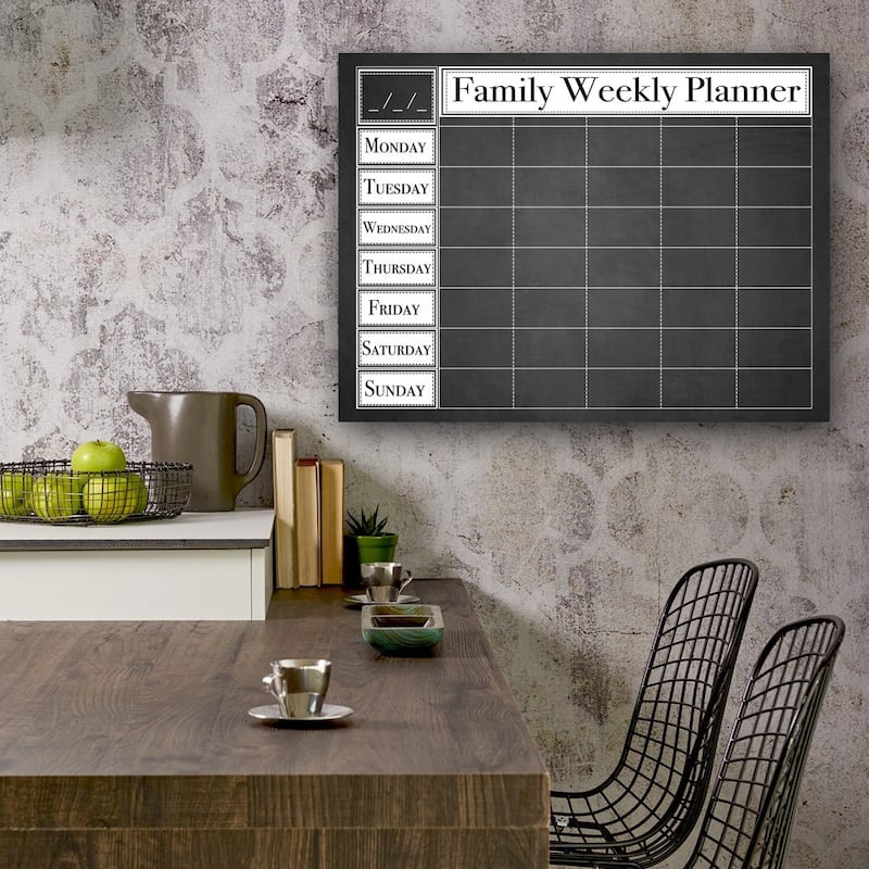 Dry Erase 'Family Weekly' Calendar on ArtPlexi
