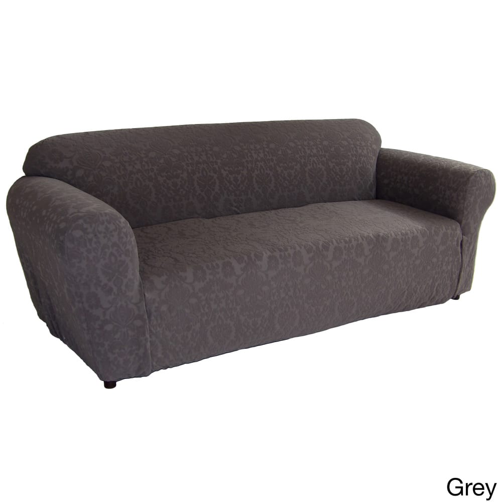 Classic Slipcovers Floral Jacquard One-piece Stretch Sofa Slipcover