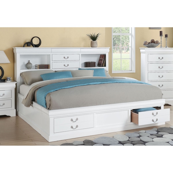 Shop White Acme Furniture Louis Philippe III Bed with Storage - On Sale - Overstock - 13178625