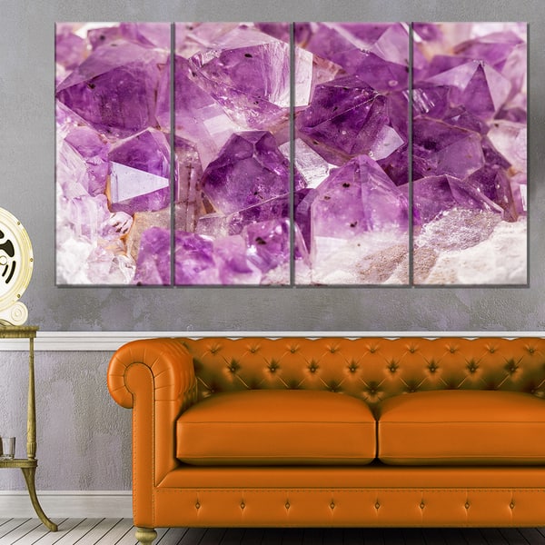 Shop Designart Purple Amethyst Macro Abstract Canvas Wall Art Print Overstock 13178687