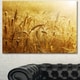 preview thumbnail 1 of 3, Designart 'Golden Wheat Field ' Landscape Wall Art Print Canvas - Gold