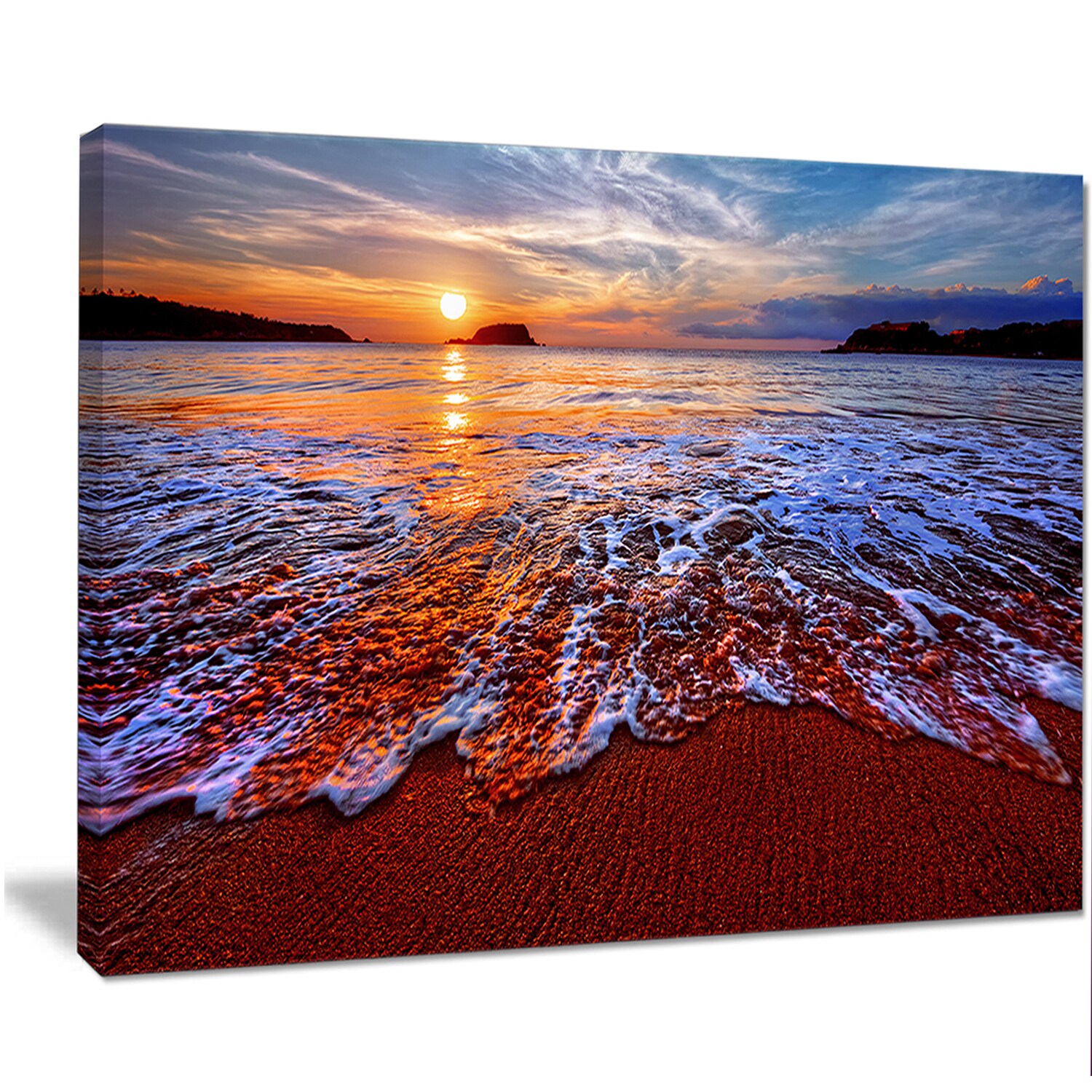 LARGE PHOTOGRAPHIC BEACH CANVAS ART PRINT SEASCAPE A1