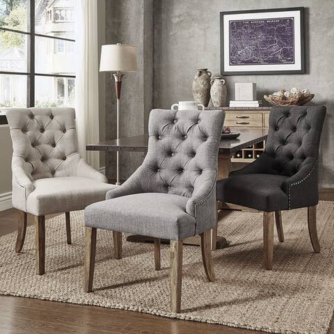 Benchwright Button Tufts Wingback Hostess Chairs (Set of 2) by iNSPIRE Q Artisan