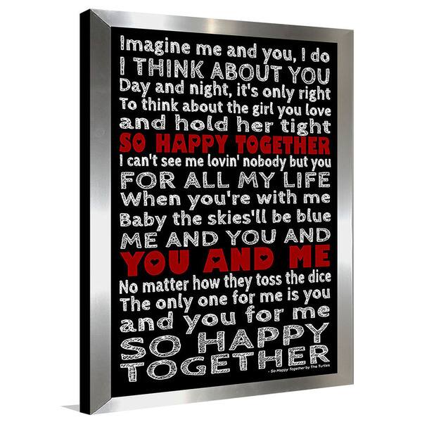 Shop Framed Canvas Art Studio So Happy Together Framed Plexiglass Wall Art Overstock