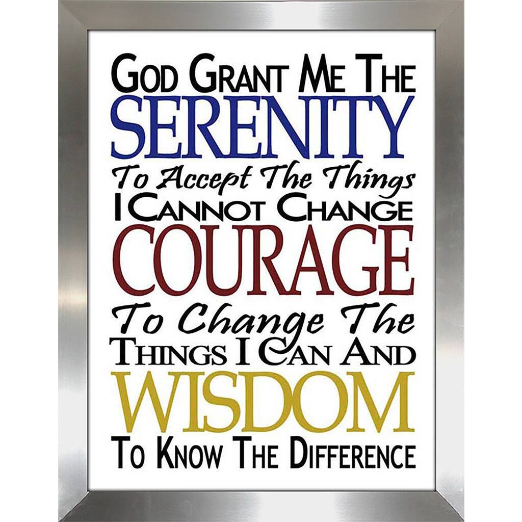 Framed Canvas Art Studio Serenity Prayer Framed Plexiglass Wall Art