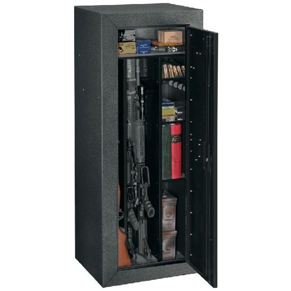 Shop Stack On Tactical Grey Black Metal Gun Cabinet Overstock