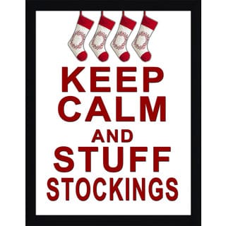 Framed Canvas Art Studio Keep Calm & Stuff Stockings Framed Plexiglass ...