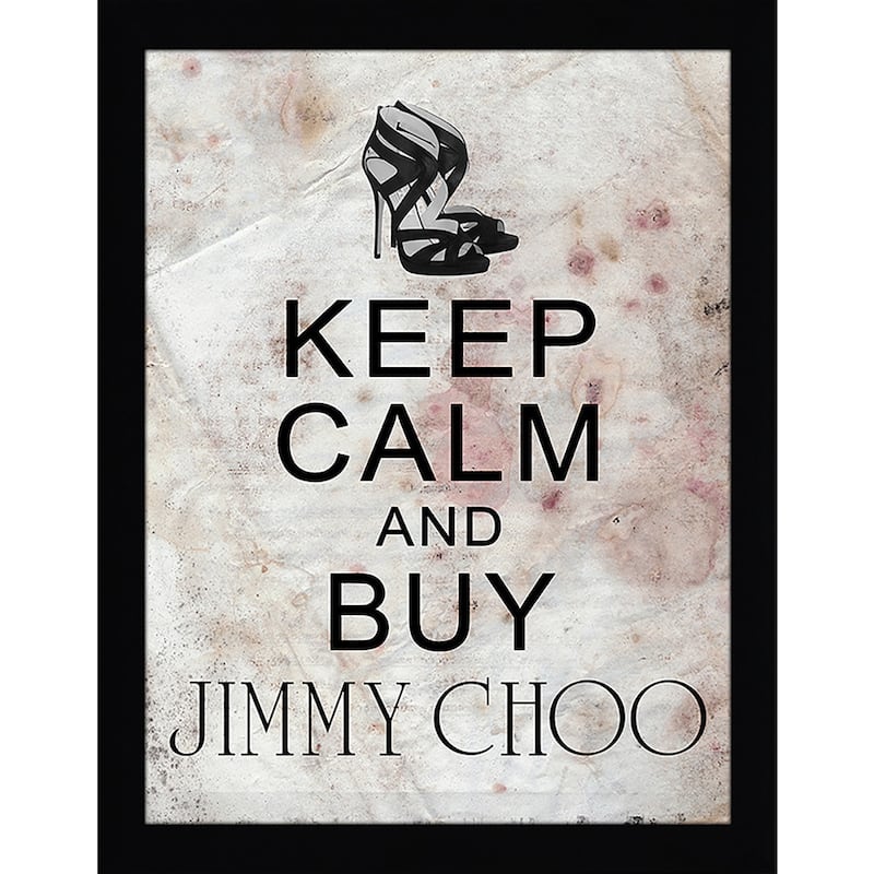 Framed Canvas Art Studio Keep Calm & Buy Jimmy Choo Framed Plexiglass Wall Art