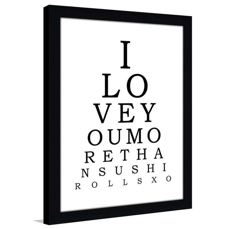 Framed Canvas Art Studio I Love You More Than Sushi Rolls Framed ...