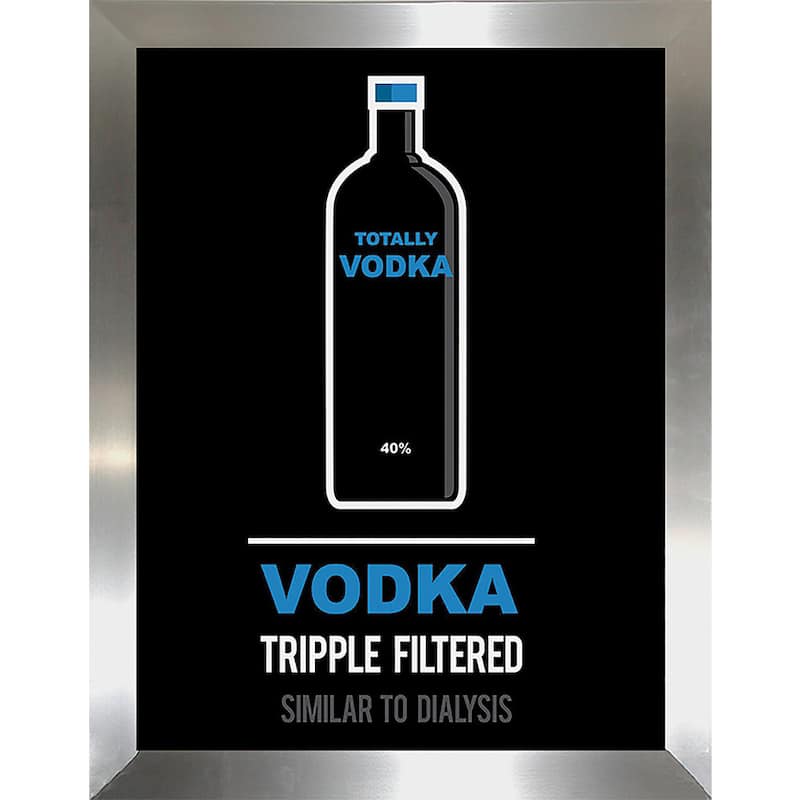 'vodka' Framed Plexiglass Wall Art - Bed Bath & Beyond - 13180253