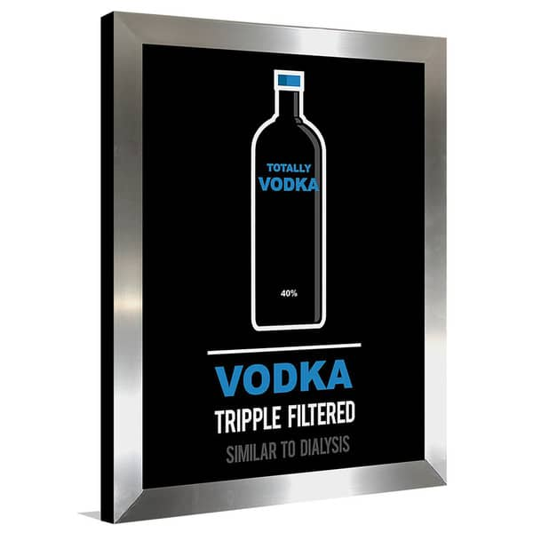 'Vodka' Framed Plexiglass Wall Art - Bed Bath & Beyond - 13180253