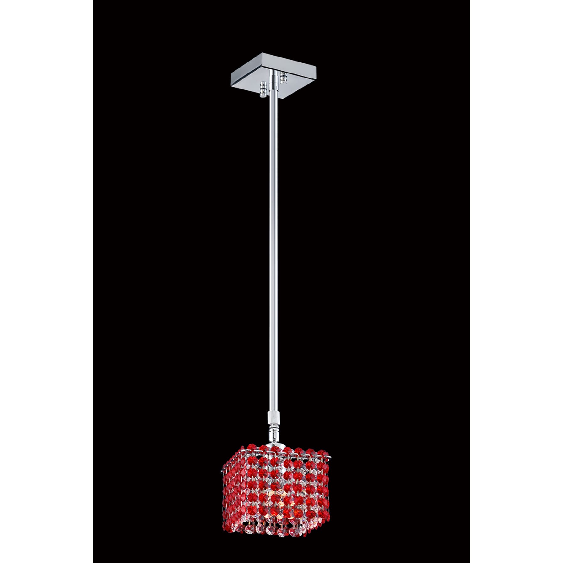 Pendant Style Collection Multicolored Steel/Crystal Chandelier (Amber) - Chandeliers For Bedrooms by Overstock.com