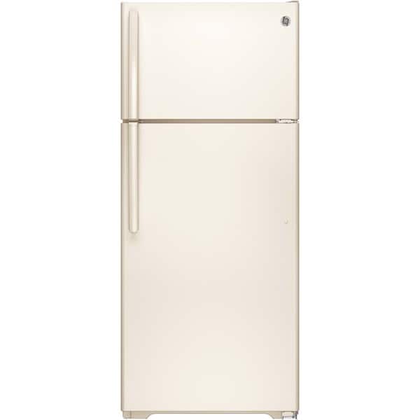 GE Energy Star 17.5 Cubicfoot Bisque Topfreezer Refrigerator Bed