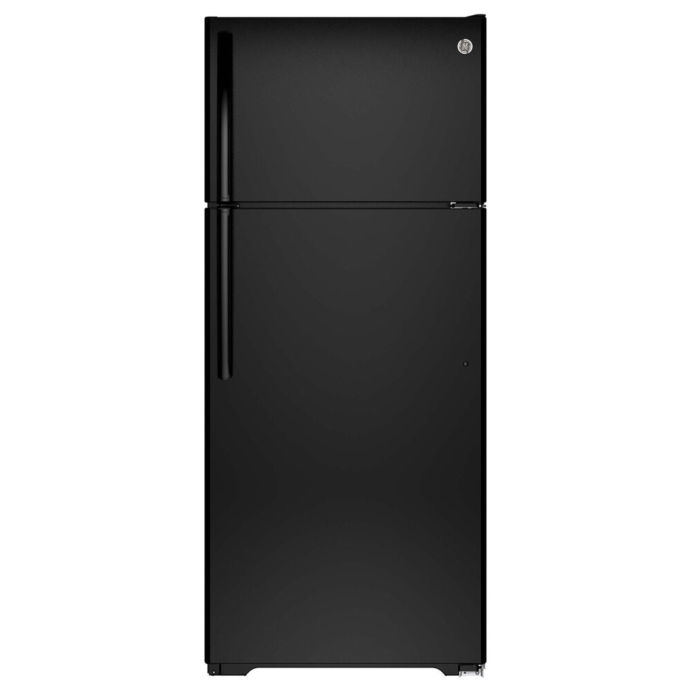GE Energy Star 17.5 Cubic-foot Black Top Freezer Refrirator (Black)