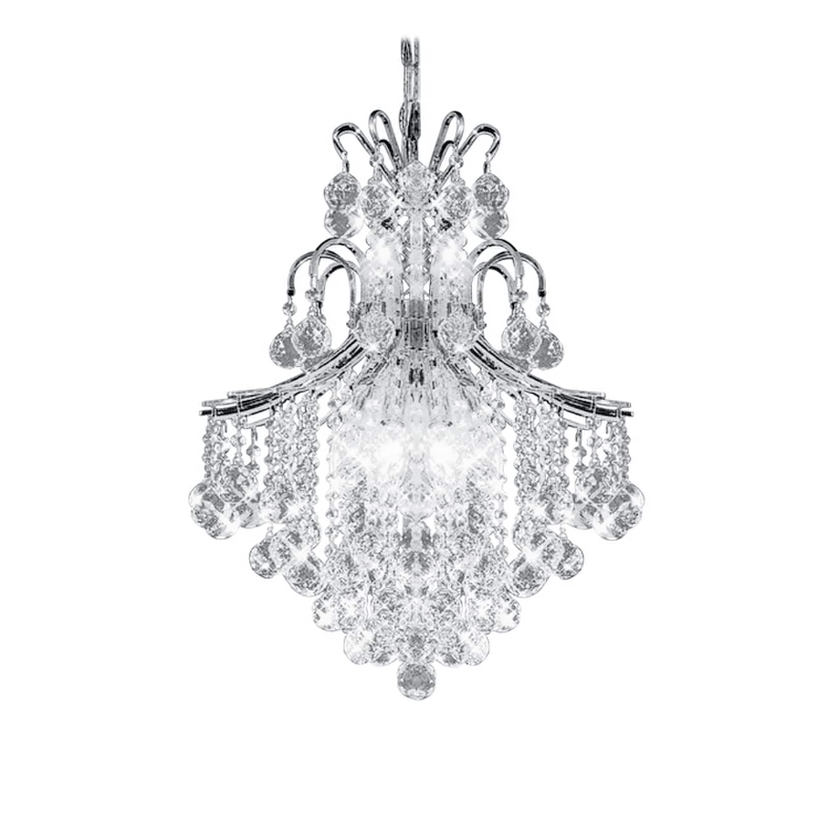 Toureg Collection 1802-1923 Gold/Silver Chrome-finish Steel/Crystal 10-light Chandelier (Gold/Chrome) - Chandeliers For Bedrooms by Overstock.com