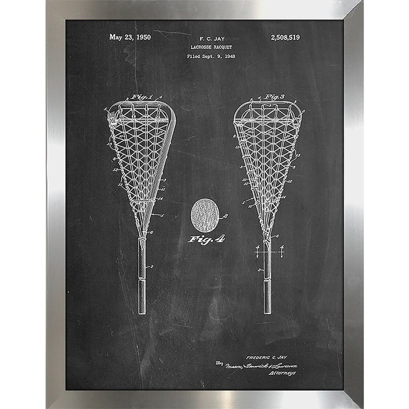 Cole Borders 'Lacrosse Stick' Framed Plexiglass Wall Art - Bed Bath ...