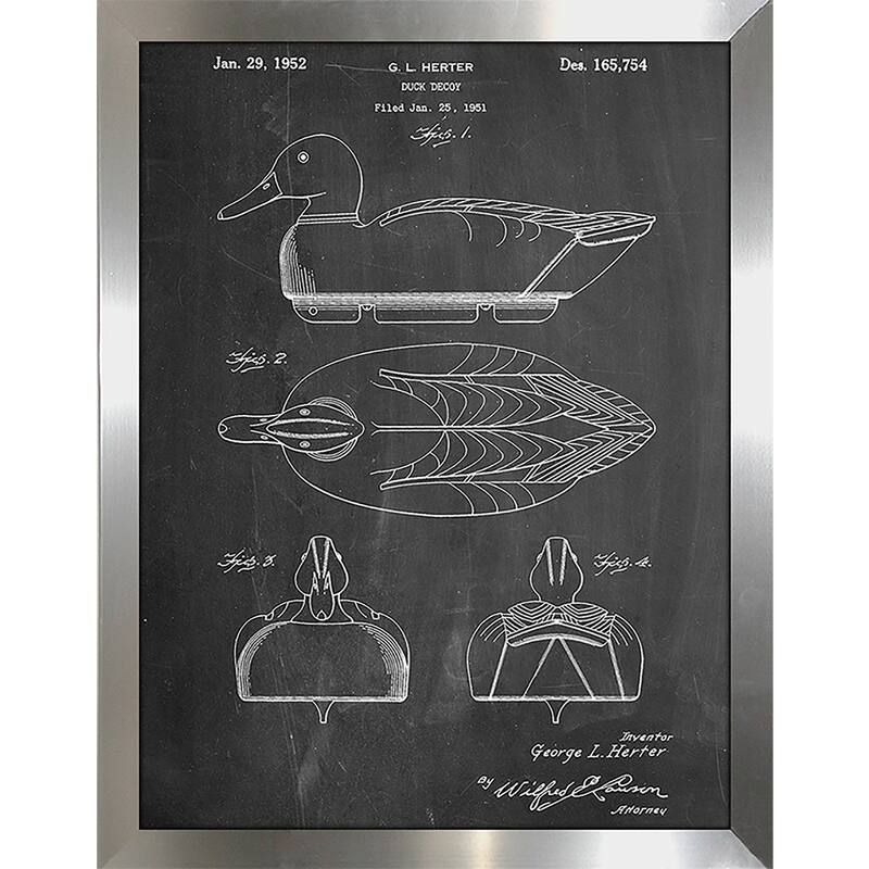 Cole Borders 'Duck Decoy' Framed Plexiglass Wall Art Bed Bath