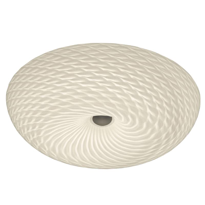 Varaluz Swirled 2-light Medium Chrome Flush with French Feather Glass - N/A