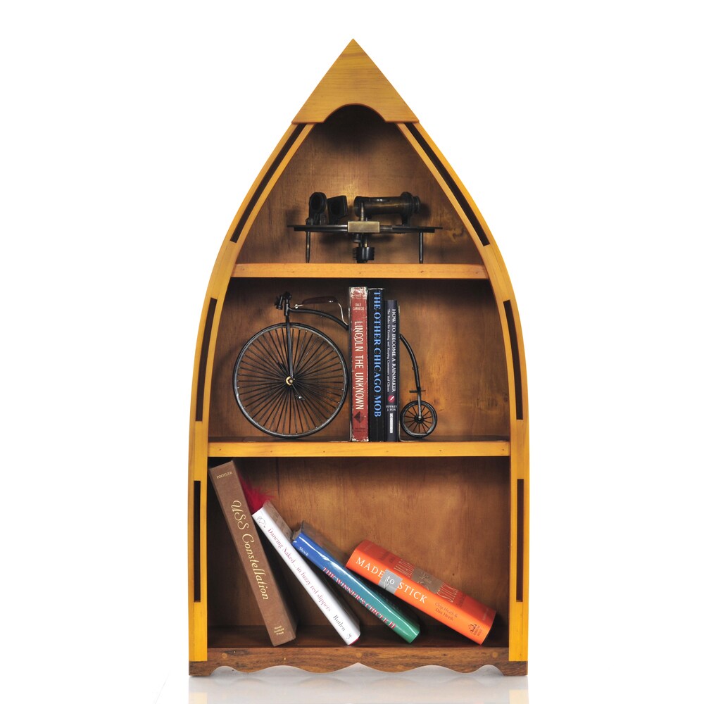 Shop Small Wood Canoe Book Shelf On Sale Overstock 13181311