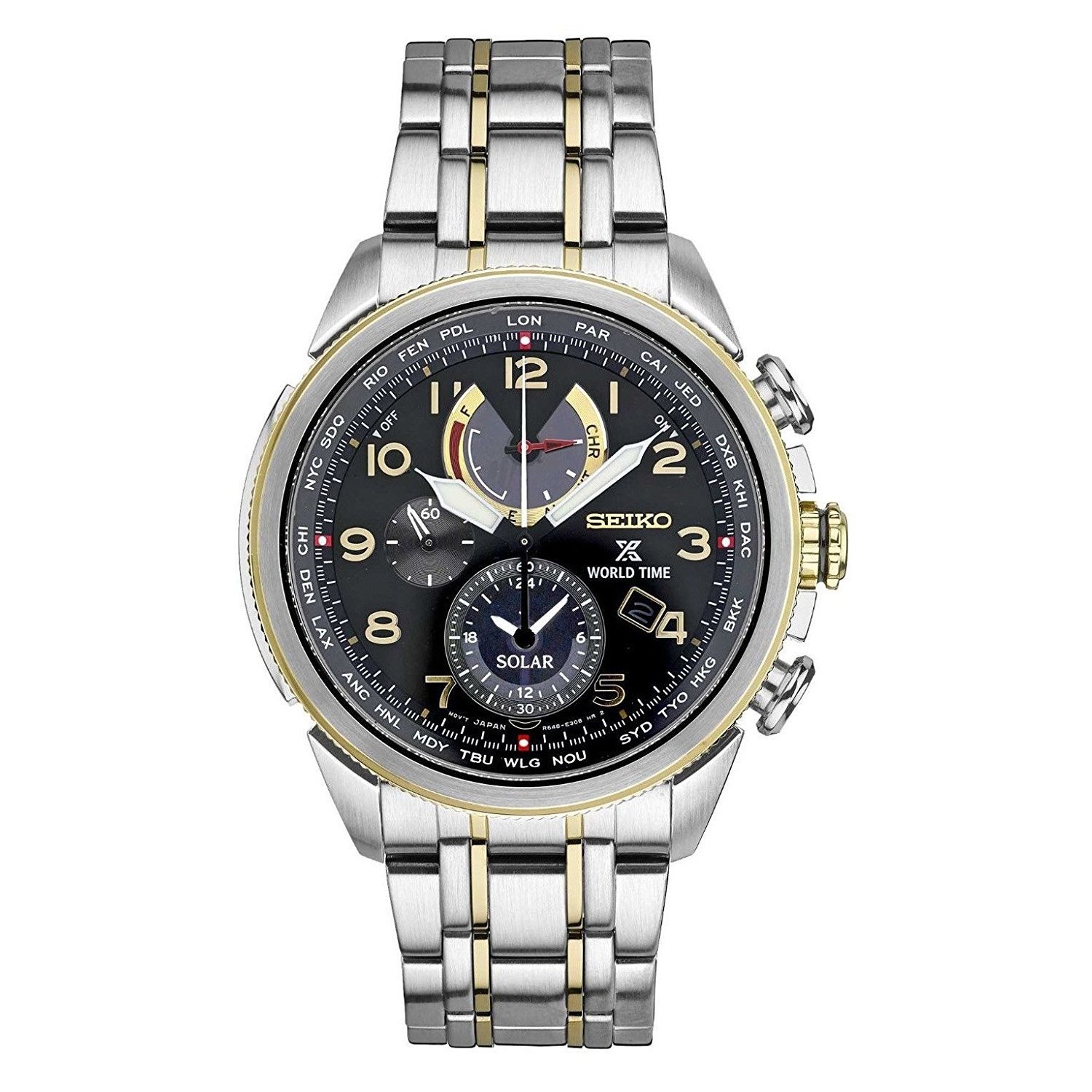 seiko prospex analog stainless steel solar powered watch