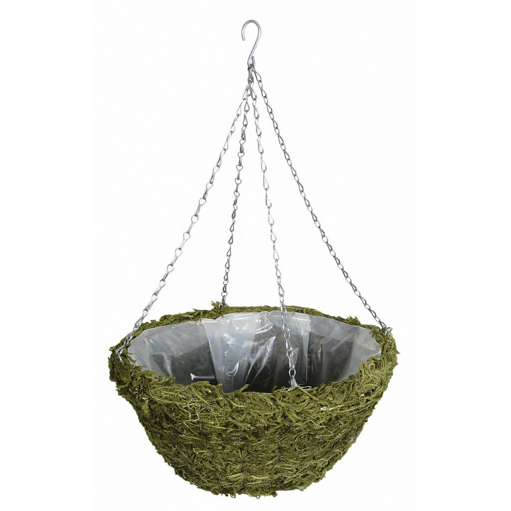 Gardman R481 14" Green Moss Hanging Basket